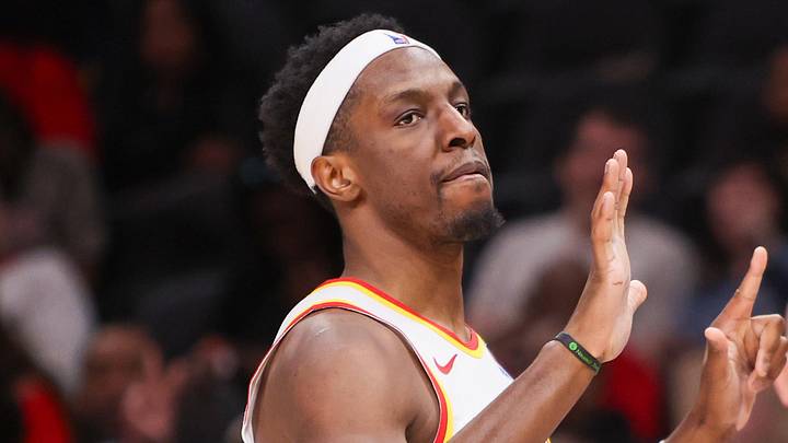 Mar 1, 2026; Atlanta, Georgia, USA; Atlanta Hawks forward Onyeka Okongwu (17) reacts after a basket against the Portland Trail Blazers in the fourth quarter at State Farm Arena. Mandatory Credit: Brett Davis-Imagn Images
Mar 1, 2026; Atlanta, Georgia, USA; Atlanta Hawks forward Onyeka Okongwu (17) reacts after a basket against the Portland Trail Blazers in the fourth quarter at State Farm Arena. Mandatory Credit: Brett Davis-Imagn Images