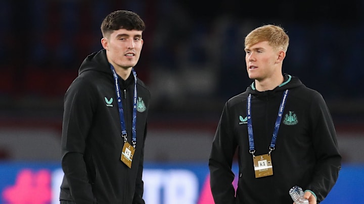 Tino Livramento (left) and Lewis Hall (right) were both in Chelsea's Cobham academy.