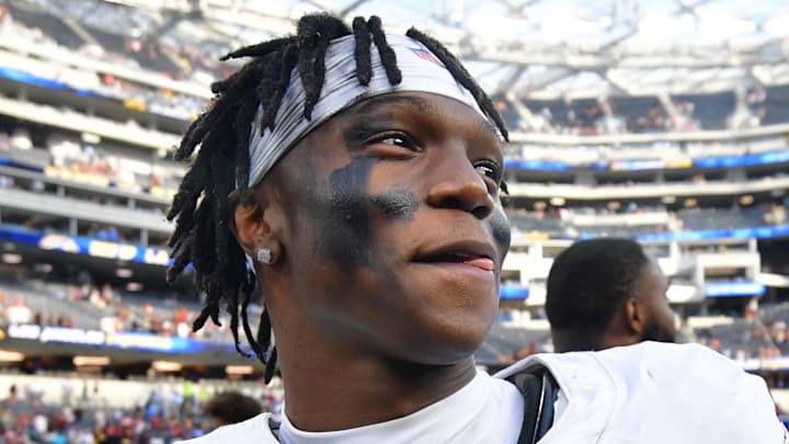 Washington Commanders running back Jacory Croskey-Merritt 