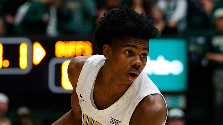 Dec 6, 2025; Fort Collins, Colorado, USA; Colorado Buffaloes guard Isaiah Johnson (2) controls the ball against Colorado State Rams guard Josh Pascarelli (1) in the second half at Moby Arena. Dec 6, 2025; Fort Collins, Colorado, USA; Colorado Buffaloes guard Isaiah Johnson (2) controls the ball against Colorado State Rams guard Josh Pascarelli (1) in the second half at Moby Arena.