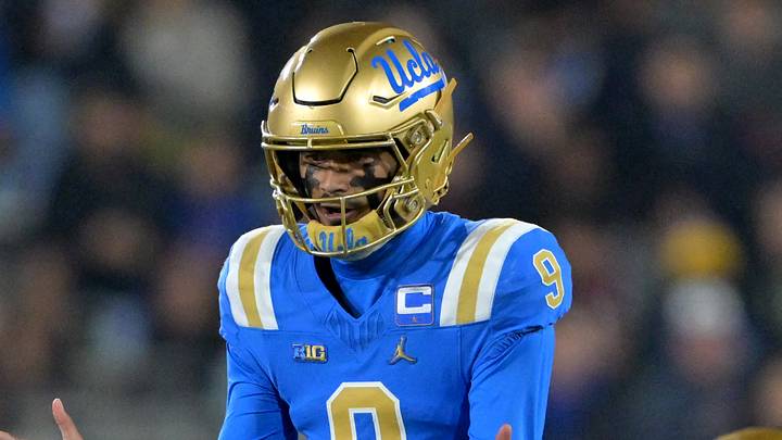 Nov 22, 2025; Pasadena, California, USA; UCLA Bruins quarterback Nico Iamaleava (9) calls a play during the first half against the Washington Huskies at the Rose Bowl. Mandatory Credit: Jayne Kamin-Oncea-Imagn Images Nov 22, 2025; Pasadena, California, USA; UCLA Bruins quarterback Nico Iamaleava (9) calls a play during the first half against the Washington Huskies at the Rose Bowl. Mandatory Credit: Jayne Kamin-Oncea-Imagn Images