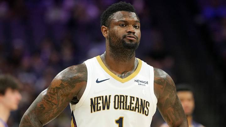 New Orleans Pelicans forward Zion Williamson (1) during the fourth quarter against the Sacramento Kings at Golden 1 Center. Mandatory Credit: Darren Yamashita-Imagn Images New Orleans Pelicans forward Zion Williamson (1) during the fourth quarter against the Sacramento Kings at Golden 1 Center. Mandatory Credit: Darren Yamashita-Imagn Images