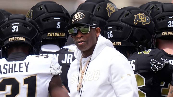 Apr 11, 2026; Boulder, CO, USA; Colorado Buffaloes head coach Deion Sanders before the start of the spring game at Folsom Field. Mandatory Credit: Ron Chenoy-Imagn Images Apr 11, 2026; Boulder, CO, USA; Colorado Buffaloes head coach Deion Sanders before the start of the spring game at Folsom Field. Mandatory Credit: Ron Chenoy-Imagn Images