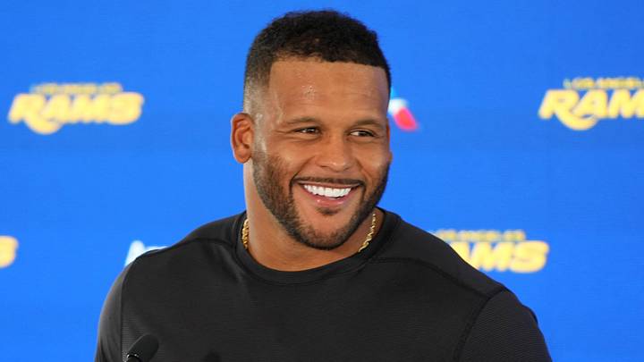 Los Angeles Rams defensive end Aaron Donald. Los Angeles Rams defensive end Aaron Donald.