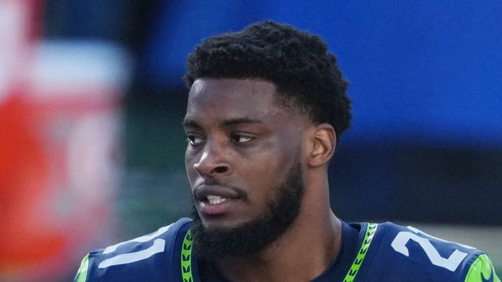 Seattle Seahawks cornerback Devon Witherspoon warms up before playing against the New England Patriots. Seattle Seahawks cornerback Devon Witherspoon warms up before playing against the New England Patriots.