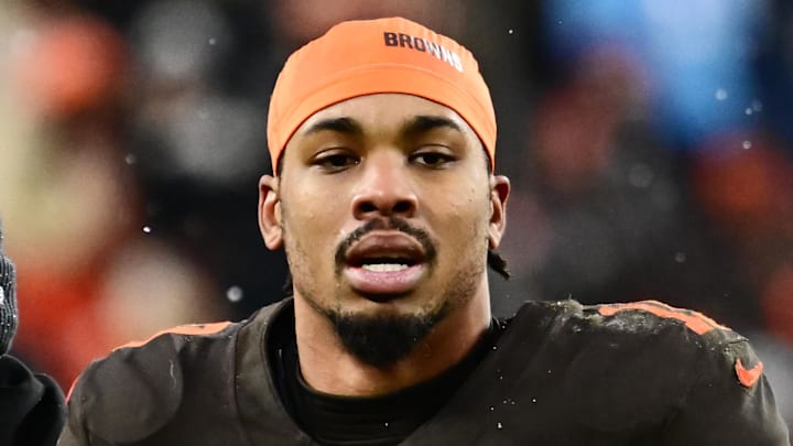 Cleveland Browns wide receiver Cedric Tillman (19) walks off the field