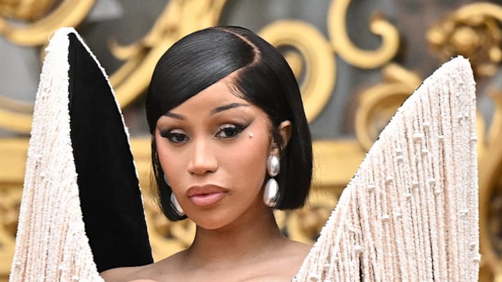 Cardi B attends the Schiaparelli Haute Couture Fall/Winter 2025/2026 show in Paris, France, in July 2025.
