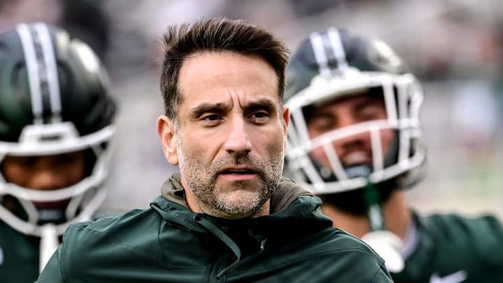 Michigan State's defensive coordinator Joe Rossi runs to the locker room before the game against Penn State on Saturday, Nov. 15, 2025, at Spartan Stadium in East Lansing. Michigan State's defensive coordinator Joe Rossi runs to the locker room before the game against Penn State on Saturday, Nov. 15, 2025, at Spartan Stadium in East Lansing.