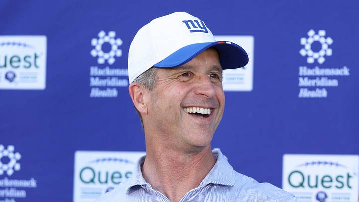 New York Giants head coach John Harbaugh
