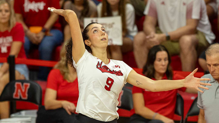 Nebraska opposite hitter Virginia Adriano's serve caused Michigan fits Wednesday night.