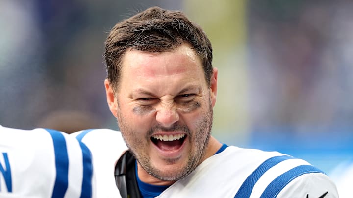 Philip Rivers of the Indianapolis Colts on the sidelines