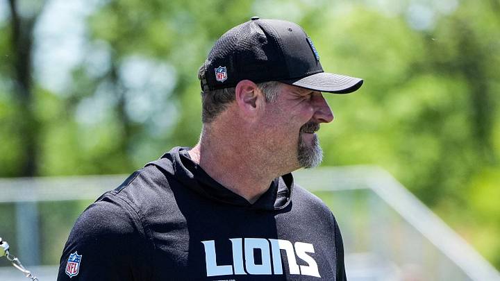 Detroit Lions head coach Dan Campbell walks off the field after practice during OTAs at Meijer Performance Center in Allen Park on Friday, May 29, 2026. Detroit Lions head coach Dan Campbell walks off the field after practice during OTAs at Meijer Performance Center in Allen Park on Friday, May 29, 2026.