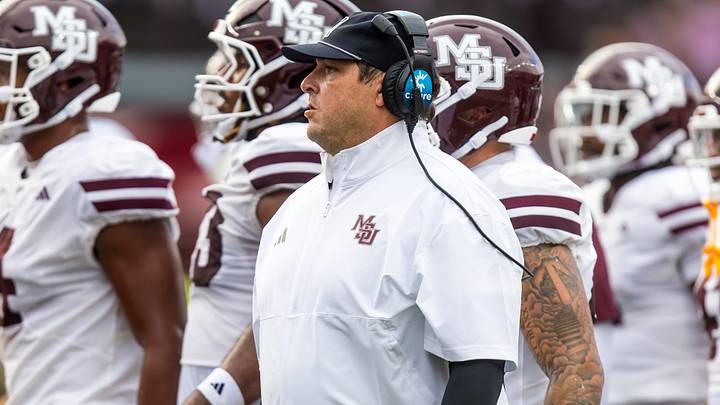 Sep 19, 2026; Columbia, South Carolina, USA; Mississippi State Bulldogs head coach Jeff Lebby leads his team against the South Carolina Gamecocks in the first quarter at Williams-Brice Stadium. Mandatory Credit: Jeff Blake-Imagn Images Sep 19, 2026; Columbia, South Carolina, USA; Mississippi State Bulldogs head coach Jeff Lebby leads his team against the South Carolina Gamecocks in the first quarter at Williams-Brice Stadium. Mandatory Credit: Jeff Blake-Imagn Images