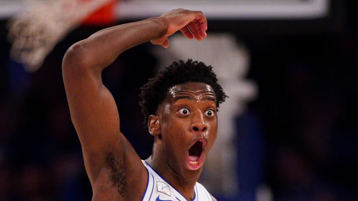 AJ Dybantsa at the 2025 Jimmy V Classic