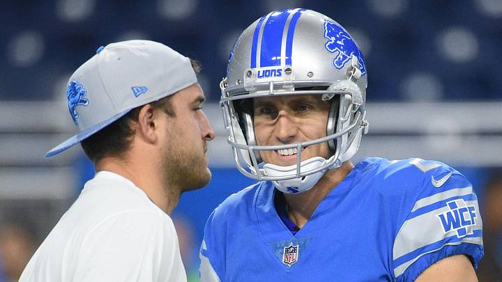 Detroit Lions punter Sam Martin (6) and punter Kasey Redfern (2) before the game against the Arizona Cardinals Detroit Lions punter Sam Martin (6) and punter Kasey Redfern (2) before the game against the Arizona Cardinals