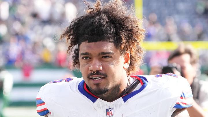Sep 14, 2025; East Rutherford, New Jersey, USA; Buffalo Bills running back Ty Johnson (26) after the game against the New York Jets at MetLife Stadium. Mandatory Credit: Robert Deutsch-Imagn Images Sep 14, 2025; East Rutherford, New Jersey, USA; Buffalo Bills running back Ty Johnson (26) after the game against the New York Jets at MetLife Stadium. Mandatory Credit: Robert Deutsch-Imagn Images