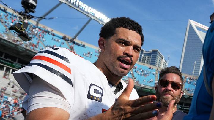 Chicago Bears quarterback Caleb Williams (18) and Carolina Panthers quarterback Bryce Young (9) Chicago Bears quarterback Caleb Williams (18) and Carolina Panthers quarterback Bryce Young (9)