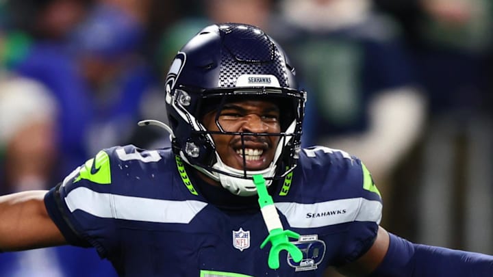Seattle Seahawks safety Nick Emmanwori celebrates after a fumble recovery