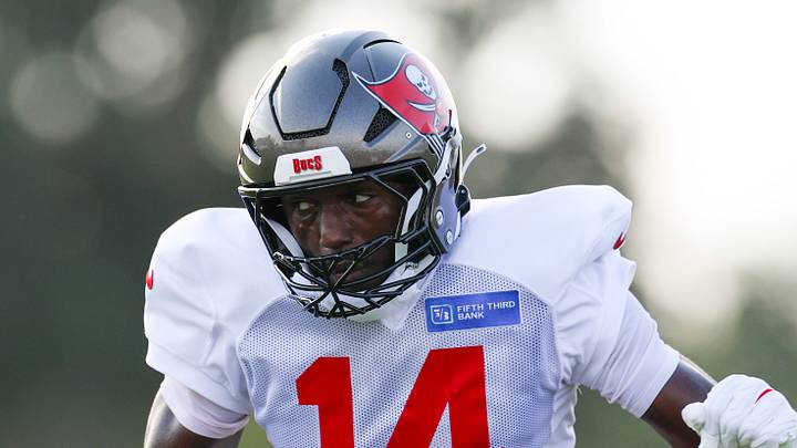Tampa Bay Buccaneers wide receiver Chris Godwin Jr. (14) participates in training camp at AdventHealth Training Center. Tampa Bay Buccaneers wide receiver Chris Godwin Jr. (14) participates in training camp at AdventHealth Training Center.