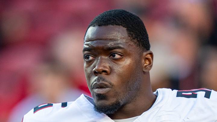 Atlanta Falcons defensive end Zach Harrison 