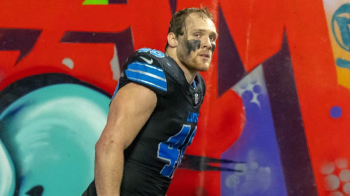 Detroit Lions linebacker Jack Campbell (46).