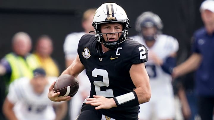 Vanderbilt quarterback Diego Pavia (2)