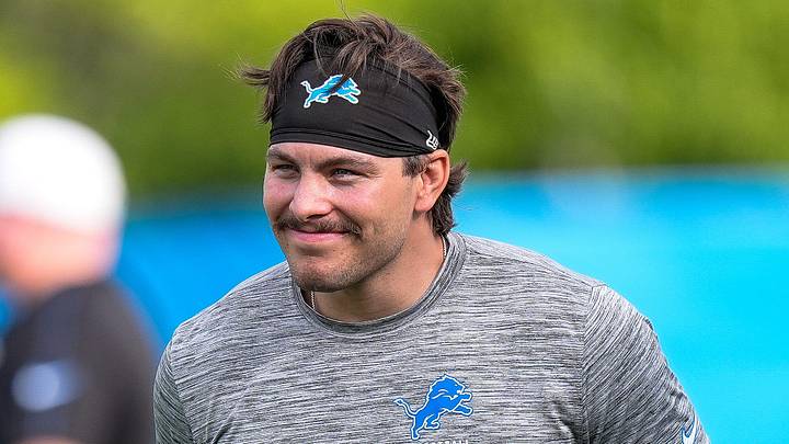 Detroit Lions linebacker Malcolm Rodriguez (44). Detroit Lions linebacker Malcolm Rodriguez (44).