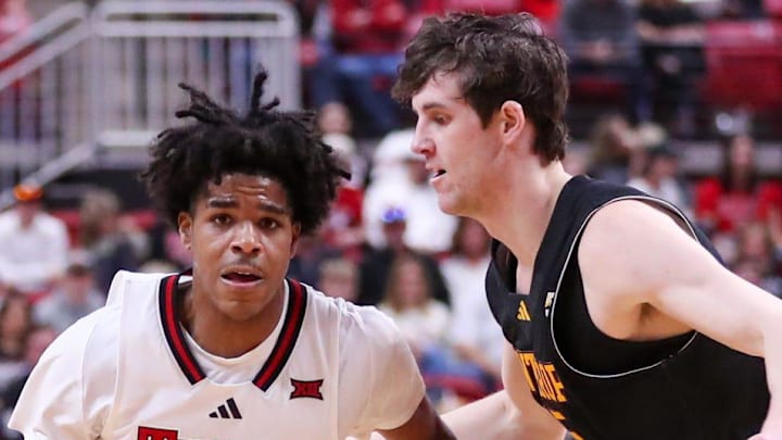 Texas Tech's Christian Anderson looks to make a play against Winthrop during a non-conference men's basketball game
