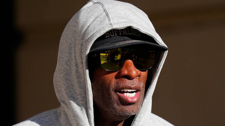 Oct 3, 2026; Boulder, Colorado, USA;  Colorado Buffaloes head coach Deion Sanders before the game against the Texas Tech Red Raiders at Folsom Field.