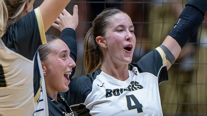 Purdue Junior Kenna Wollard (4) and her squad celebrate. Purdue Junior Kenna Wollard (4) and her squad celebrate.