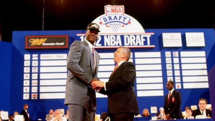 Shaquille O’Neal and David Stern at the 1992 NBA Draft. Shaquille O’Neal and David Stern at the 1992 NBA Draft.