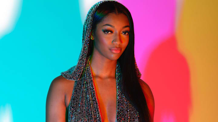 Angel Reese at the 2024 WNBA Draft Angel Reese at the 2024 WNBA Draft