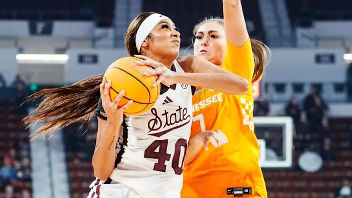 Mississippi State Forward Madison Francis (#40) during the game between the Tennessee Lady Volunteers and the Mississippi State Bulldogs at Humphrey Coliseum in Starkville, MS.