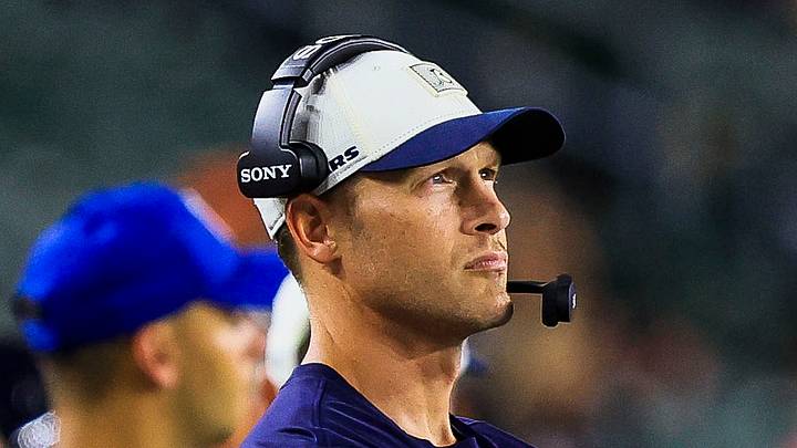 Aug 22, 2026; Cincinnati, Ohio, USA; Chicago Bears head coach Ben Johnson stands on the sidelines during the second half in the game against the Cincinnati Bengals at Paycor Stadium. Mandatory Credit: Katie Stratman-Imagn Images