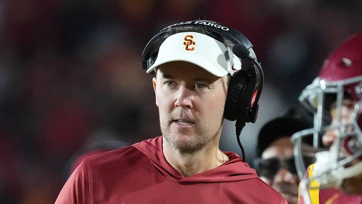 Sep 4, 2026; Los Angeles, California, USA; Southern California Trojans head coach Lincoln Riley watches against the Fresno State Bulldogs in the second half at United Airlines Field at Los Angeles Memorial Coliseum. Sep 4, 2026; Los Angeles, California, USA; Southern California Trojans head coach Lincoln Riley watches against the Fresno State Bulldogs in the second half at United Airlines Field at Los Angeles Memorial Coliseum.
