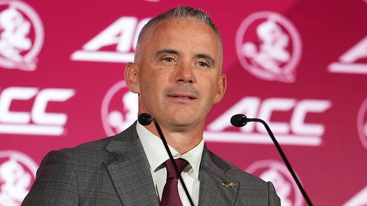 Jul 15, 2026; Charlotte, NC, USA; Florida State Seminoles head coach Mike Norvell speaks to the media during ACC Media Days at Hilton Charlotte Uptown. Mandatory Credit: Jim Dedmon-Imagn Images Jul 15, 2026; Charlotte, NC, USA; Florida State Seminoles head coach Mike Norvell speaks to the media during ACC Media Days at Hilton Charlotte Uptown. Mandatory Credit: Jim Dedmon-Imagn Images