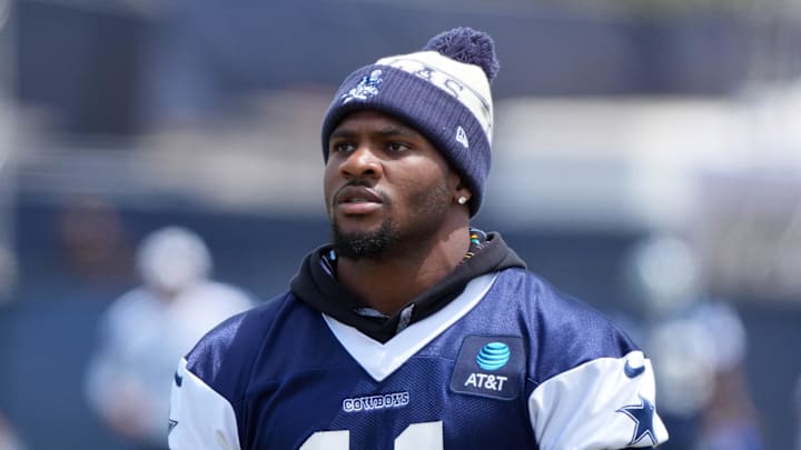 Cowboys defensive end Micah Parsons missed practice due to back tightness.