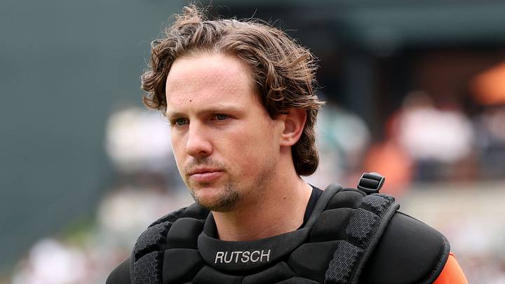 Former Baltimore Orioles catcher Adley Rutschman (35).