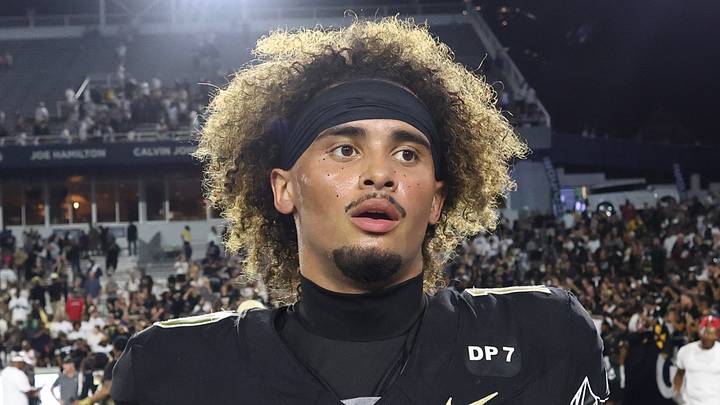 Sep 3, 2026; Atlanta, Georgia, USA;  Colorado Buffaloes quarterback Julian Lewis (10) walks off the field after defeating the Georgia Tech Yellow Jackets at Bobby Dodd Stadium at Hyundai Field.  