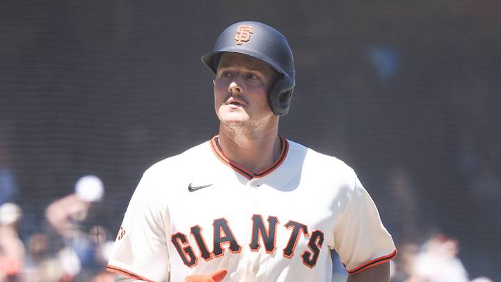 Jun 10, 2026; San Francisco, California, USA; San Francisco Giants third baseman Matt Chapman (26) jogs home on a solo home run against the Washington Nationals during the sixth inning at Oracle Park. Mandatory Credit: Kelley L Cox-Imagn Images