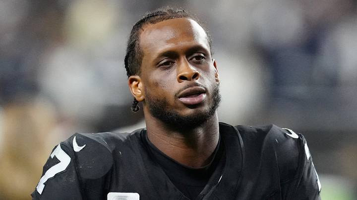 Former Las Vegas Raiders quarterback Geno Smith after the game against the Dallas Cowboys at Allegiant Stadium. Former Las Vegas Raiders quarterback Geno Smith after the game against the Dallas Cowboys at Allegiant Stadium.