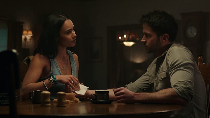 RANSOM CANYON. (L to R) Marianly Tejada as Ellie and Jack Schumacher as Yancy in Episode 104 of Ransom Canyon