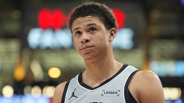 Feb 7, 2026; San Antonio, Texas, USA; San Antonio Spurs forward Carter Bryant (11) looks up in the first half against the Dallas Mavericks at Frost Bank Center. Mandatory Credit: Daniel Dunn-Imagn Images Feb 7, 2026; San Antonio, Texas, USA; San Antonio Spurs forward Carter Bryant (11) looks up in the first half against the Dallas Mavericks at Frost Bank Center. Mandatory Credit: Daniel Dunn-Imagn Images