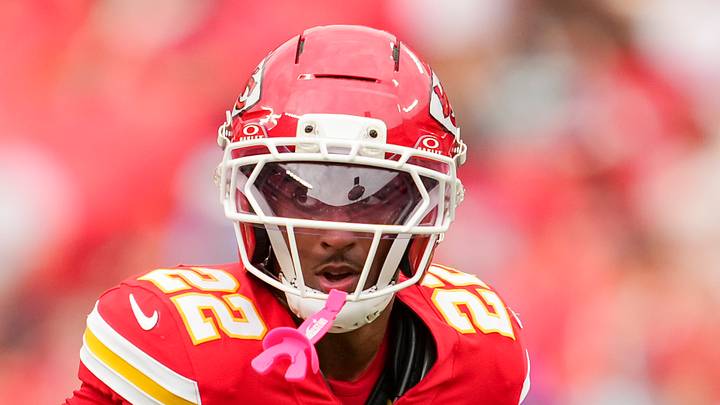 Aug 15, 2026; Kansas City, Missouri, USA; Kansas City Chiefs cornerback Jadon Canady (22) defends during the second half against the Los Angeles Rams at Arrowhead Stadium. Mandatory Credit: Jay Biggerstaff-Imagn Images Aug 15, 2026; Kansas City, Missouri, USA; Kansas City Chiefs cornerback Jadon Canady (22) defends during the second half against the Los Angeles Rams at Arrowhead Stadium. Mandatory Credit: Jay Biggerstaff-Imagn Images
