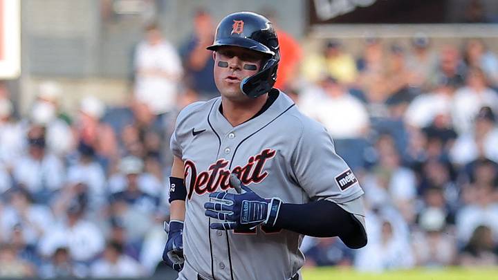 Detroit Tigers first baseman Spencer Torkelson (20) rounds the bases after hitting a two-run home run. Detroit Tigers first baseman Spencer Torkelson (20) rounds the bases after hitting a two-run home run.