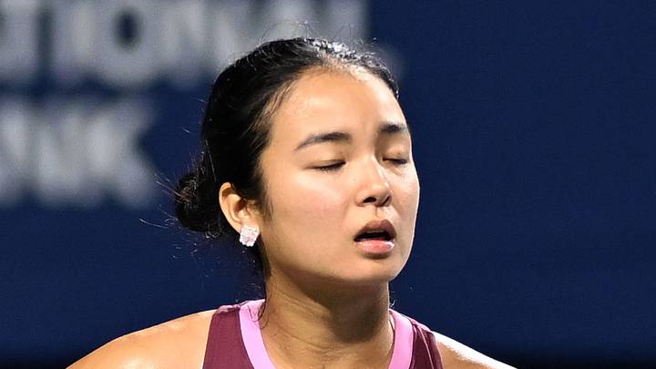 Alexandra Eala reacts after losing a game Alexandra Eala reacts after losing a game