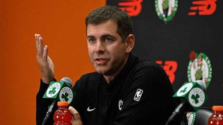 Sep 25, 2025; Boston, MA, USA; /Boston Celtics president of basketball operations Brad Stevens speaks during a press conference at Auerbach Center. Mandatory Credit: Eric Canha-Imagn Images Sep 25, 2025; Boston, MA, USA; /Boston Celtics president of basketball operations Brad Stevens speaks during a press conference at Auerbach Center. Mandatory Credit: Eric Canha-Imagn Images