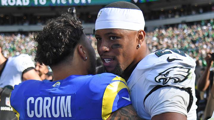 Philadelphia Eagles running back Saquon Barkley Philadelphia Eagles running back Saquon Barkley
