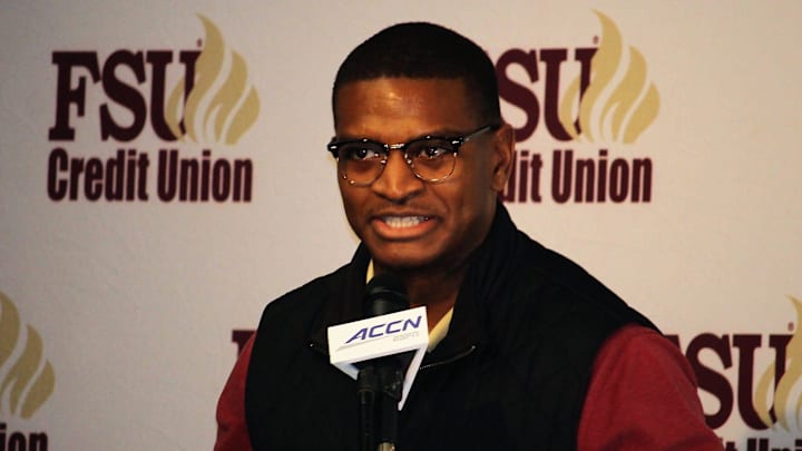 FSU linebackers coach Chris Marve at the FSU National Signing Day Party on Feb. 5, 2020.