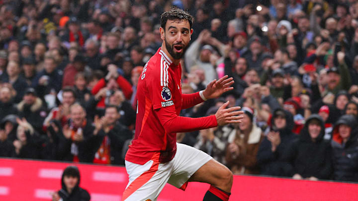 Fernandes scored in Man Utd's win over Leicester